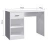 100cm Computer Desk Study Writing Table PC Laptop Desk with Drawer 2 Shelves