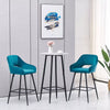 2 X Bar Stools Velvet Breakfast Chair Kitchen High Counter Stool Pub Restaurant