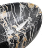 Black Marble Effect Ceramic Wash Basin Bathroom Sink Countertop Mount Oval Bowl