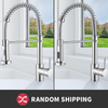 Brushed Nickel Kitchen Sink Tap 360° Swivel Mixer with Pull Down Dual Spray Head