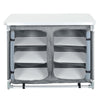 Outdoor 2-6 Shelf Camping Foldable Cupboard Kitchen Station Cook Table Aluminum