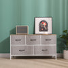 Fabric Bedside Cabinet Table Metal Frame Storage Unit Organiser Chest of Drawers