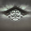 Modern XL Living Room Lamp LED Celling Light Crystal Pendant Chandelier Square