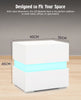 LED Bedside Table RGB High Gloss Nightstand 2 Drawers Side Table Storage Cabinet