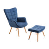 Wing Back Armchair Relax Napping Lazy Lounge Single Sofa Chair Lounger Footstool