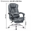 Executive Office Chair Swivel Recliner Computer Desk Gaming Chair with Footrest