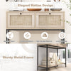2-tier Console Table Living Room Home Long Sofa Side Table w/Drawers