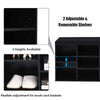 Shoe Bench 10-Cube Storage Bench Cabinet Cube Organizer Rack Cabinet-Black