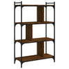 Lechnical Bookcase 4-Tier Brown Oak 76x32x123 Engineered B1B9