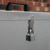 Large Feed Bins Storage 64L Galvanised Metal Waterproof Outdoor 2 Compartments