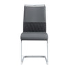 Dining Chairs Set of 2 Faux Leather with Stylish Chrome Cantilever Metal Frame