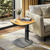 Pedestal Small Side Table Sofa Drinking Table Saddle Leather Tray Top End Table