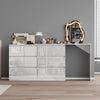 Chest of 6 Drawers Cabinet Dressing Table Vanity Makeup Desk Storage w/Mirror