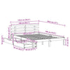 Bed Frame with Drawers 140x190 Solid Wood Pine K0P2
