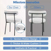 Dining Chairs Set of 2 Mid-Century Upholstered Curved Backrest Accent Chairs