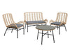 Garden Set MANOLI – Sofa, Chairs & Coffee Table – Rattan Effect & Cushions