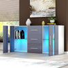 Modern Cabinet Sideboard Buffet Cupboards 3 Drawers 2 Doors with RGB LED Lights