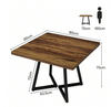 Tribesigns Dining Table For 4 People, Industrial Style, Sturdy Metal Frame, 80 X