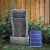 Solar Garden Water Feature Fountain with LED Light Outdoor Waterfall Home Decore