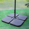 2.5M Garden Parasol Outdoor Patio SunShade Umbrella Cantilever+Weight Squar Base