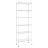 6 Tier Metal Storage Rack Shelving Wire Shelf Kitchen Office Unit Stand w/Wheels