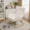 Nursing Rocking Chair Nursery Glider Rocker High Back Armchair for Living Room
