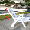 Plastic Garden Sun Lounger Outdoor Folding Day Bed Chair Beach Pool Recliner