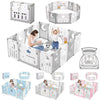 10-18 Panels Baby Playpen Foldable Kids Safety Child Play Center Yard Indoor Toy