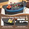 Industrial Bar Table Home Bar Kitchen Countertop Table W/ Storage Shelves