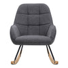 Morden Upholstered Linen Rocking Chair Accent Rocker Chair Lounge Sofa Armchair