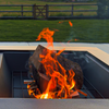 Outdoor Fire Pit Garden BBQ Patio Heater Storage Large Metal Table Log Burner