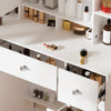 White Dressing Table LED Mirror 7 Drawers Vanity Makeup Desk Set Bedroom 3Modes
