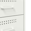Bedside Cabinets 2 pcs White 36x39x68 Cold-rolled Steel F3R8