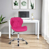 Computer Desk Chair Office Cushioned Chair Chrome Legs Swivel Fabric/PU/Velvet