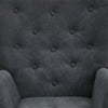 Modern Fabric Accent Chair with Ottoman Set Comfy High Back Armchair Home Office