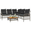 Swpsd Rattan Garden Sofa Set with Cushions 2 Pcs Patio Furniture Seating T5C3