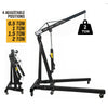 Hydraulic Folding Engine Crane Stand Hoist Lift Jack Wheels 2 Ton Workshop Tools