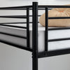Iron Heavy Stable Bunk Bed Frame Single Loft Sleeper Bed Frame with Ladder Black