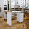 Mobile Manicure Table with Wrist Rest & 4 Drawer Station Beauty Nail Workstation