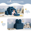 Blue Kids Play Couch Set Fold Out Modular Sofa Modular Couch for Playrooms etc