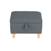 Footstool Fabric Linen Ottoman Bench Seat Foot Rest Stool Chair Storage Box