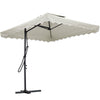 2.5M Garden Parasol Outdoor Patio SunShade Umbrella Cantilever+Weight Squar Base