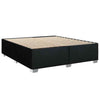 Box Spring Bed with Black 180x200 Fabric B7O8