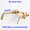 Bathroom Brass Basin Mixer Taps Swivel Spout Sink Faucet Brushed Gold,MetalGun