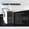 Industrial Dehumidifier 73 L/Day Commercial Dehumidifier-White