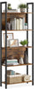 Bookshelf Storage Shelf Kitchen Shelf 5 Shelves Rustic Brown Black LLS025B01