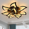 84W Dimmable LED Ceiling Light Flower Modern Chandelier Living Room Remote φ82cm