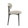 Dusk Mia Sand Matte Velvet & Black Set of 2 Dining Chairs RRP £159