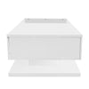 COFFEE TABLE WITH LED LIGHT, HIGH-GLOSS WHITE WITH DRAWER LIVING ROOM FURNITURE