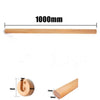 Wooden Wardrobe Pole Rod Oval Hanging Rail Tube Clothes Storage w Fittings 100cm